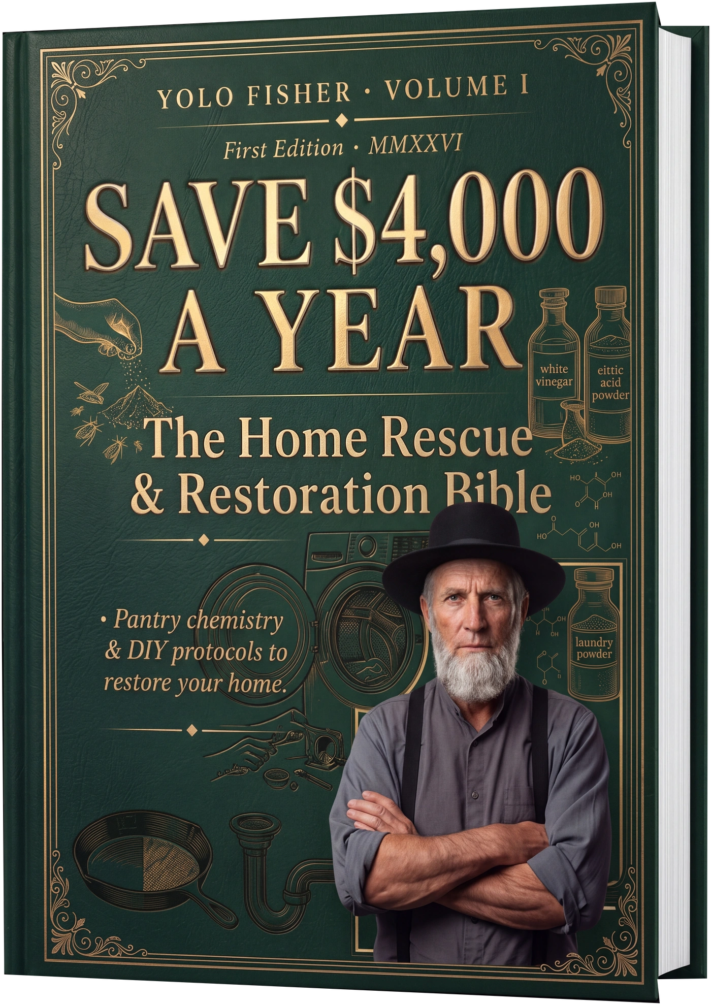 The Home Rescue Bible 3D Book Mockup - Save up to $4,000 on DIY repairs