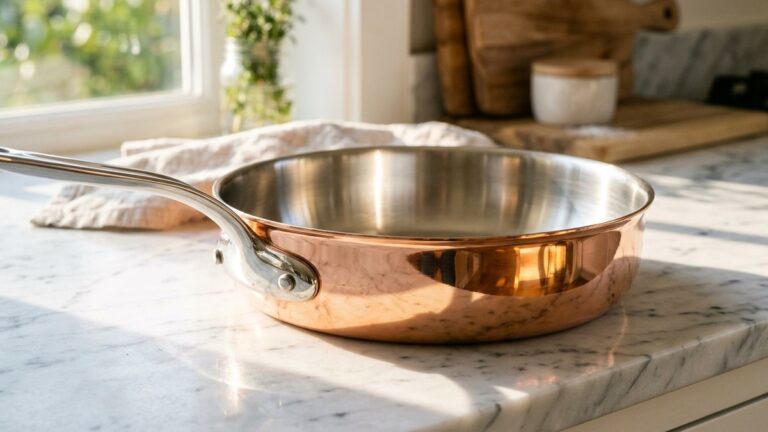 Polishing heavily tarnished blackened copper saucepan with traditional flour salt and vinegar paste